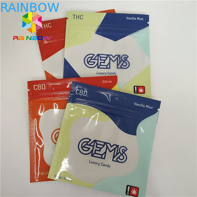 Costume selado lado de empacotamento dos sacos de plástico 3 do incenso erval reciclável com zíper