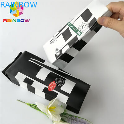 A folha de alumínio Resealable levanta-se o saquinho de chá do café do assado do reforço do lado do malote 12oz 16oz