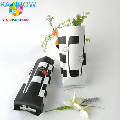 Saco à prova de graxa do petisco que empacota o saco liso da janela do espaço livre do Livro Branco com laço da lata