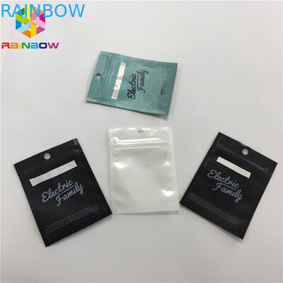 Mylar plástico dianteiro claro Ziplock levanta-se o selo lateral dos malotes três para o cabo de USB