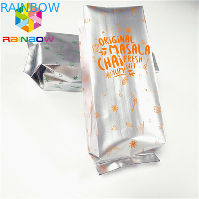 Malotes plásticos laminados que empacotam o saco lateral da válvula do chá do volume do vácuo da soldadura térmica do reforço