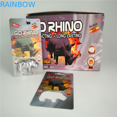 Deslize do cartão masculino dos comprimidos 3D do realce do cartão da inserção de empacotamento do bloco de bolha sacos de empacotamento