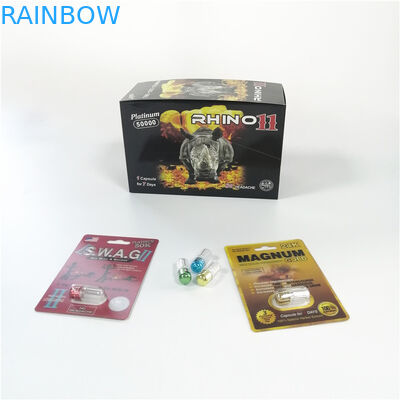 Bloco de bolha de empacotamento do inventário do cartão do magnum 24k 3D do rinoceronte 11 do cartão médico da bolha do uso
