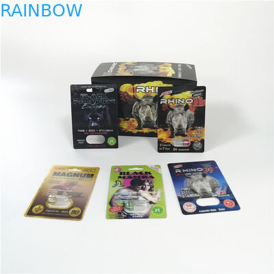 Bloco de bolha de empacotamento do inventário do cartão do magnum 24k 3D do rinoceronte 11 do cartão médico da bolha do uso