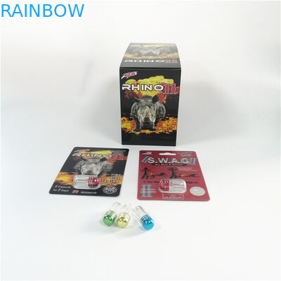 Rinoceronte 69 séries da embalagem masculina de empacotamento da bolha do comprimido dos comprimidos 3d do realce do cartão da bolha