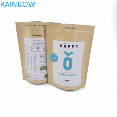 Bens personalizados Kraft recicláveis da marca própria dos sacos de papel para alimentos de empacotamento