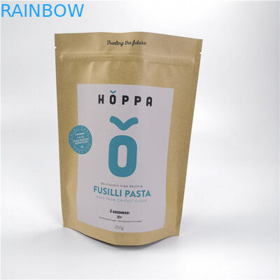 Bens personalizados Kraft recicláveis da marca própria dos sacos de papel para alimentos de empacotamento