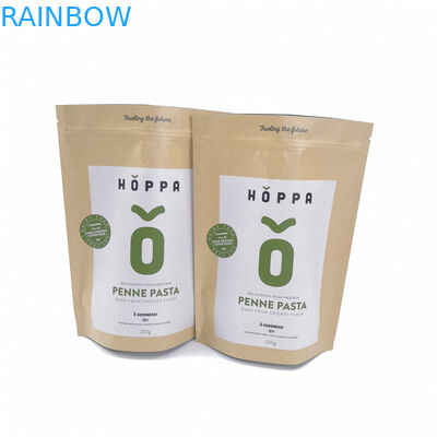 O alimento de empacotamento Kraft do saco de papel amigável de Eco levanta-se o pão/doces/frutos de Zipperfor