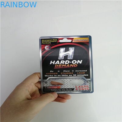 Os comprimidos masculinos do realce empolam o cartão impresso costume do comprimido 3D do sexo do rinoceronte 69 da embalagem do cartão