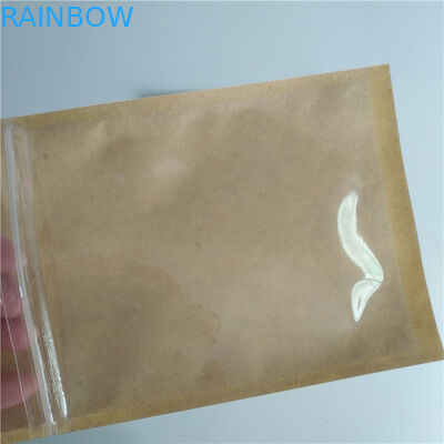 Bens recicláveis dos sacos de papel feitos sob encomenda do descanso do saquinho do café da semente da cereja com janela