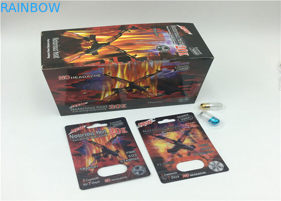 Cor feita sob encomenda de empacotamento do comprimido da cápsula do cartão da bolha 3d do rinoceronte 69 com a caixa de papel da exposição