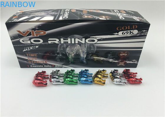 bens de empacotamento da bala do recipiente do rinoceronte 69 do cartão da bolha do comprimido do efeito do holograma 3D