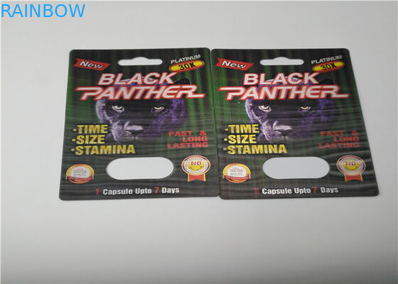 Caixa de exposição de empacotamento da cápsula feita sob encomenda do pó do rinoceronte do ouro 69K do VIP da embalagem do cartão da bolha da corrediça