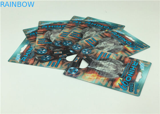 Cartão de papel durável que empacota para comprimidos naturais de aumentação do sexo do desempenho do homem