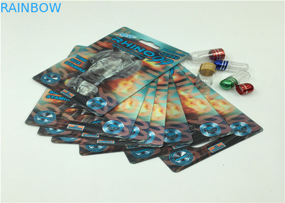 Cartão de papel durável que empacota para comprimidos naturais de aumentação do sexo do desempenho do homem