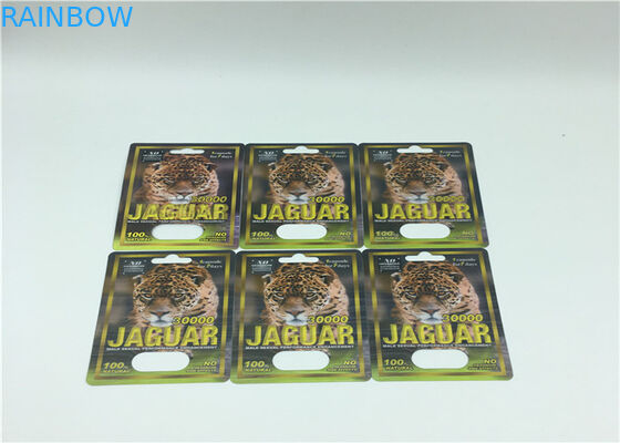 A impressão FX 35000 comprimidos masculinos do realce do cartão da bolha que empacotam o efeito 3d introduz o cartão