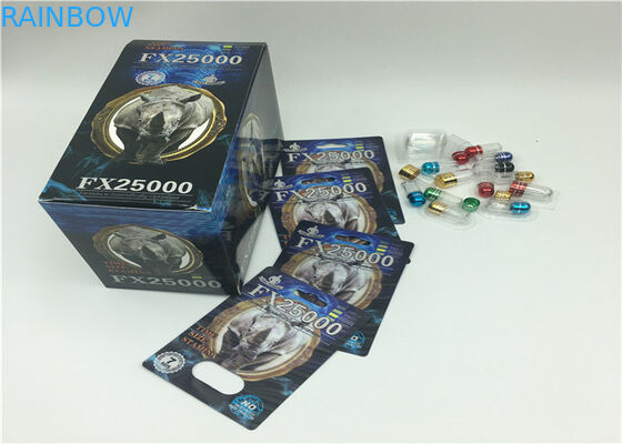 Os comprimidos de empacotamento do sexo da cápsula do cartão da bolha do efeito da mamba preta 3D personalizados projetam