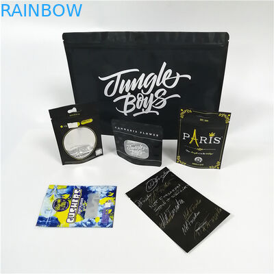 Malote claro da folha de alumínio da janela que empacota o bloco plástico de Mylar Doypack da erva daninha de Cbd com zíper