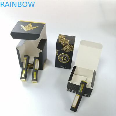 Caixa de presente da prova da criança que empacota a garrafa de óleo de papel de dobramento impressa colorida do fumo do cigarro de E