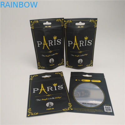 A janela clara levanta-se o saco de empacotamento da prova CBD do cheiro do malote com zíper sem perigo para as crianças