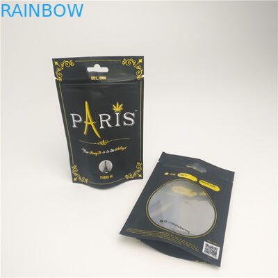 A janela clara levanta-se o saco de empacotamento da prova CBD do cheiro do malote com zíper sem perigo para as crianças