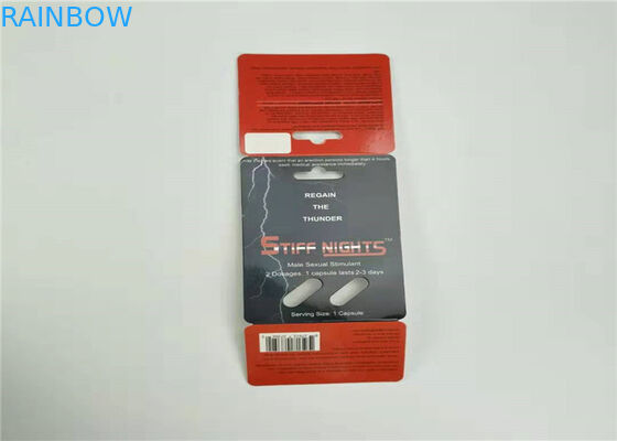 Cartão de empacotamento do rinoceronte 69 do cartão da bolha das cápsulas da medicina dois do comprimido com a garrafa plástica da tampa