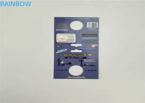 Encerre o teste padrão de empacotamento do rinoceronte 8-50000 do cartão do comprimido 3D do sexo da bolha plástica com tampa plástica