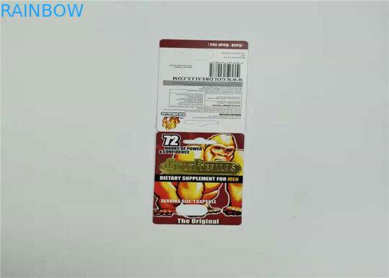 Cartão plástico de empacotamento da inserção dos comprimidos do sexo da cápsula do cartão da bolha do rinoceronte 69-9000 para Enhancemen masculino