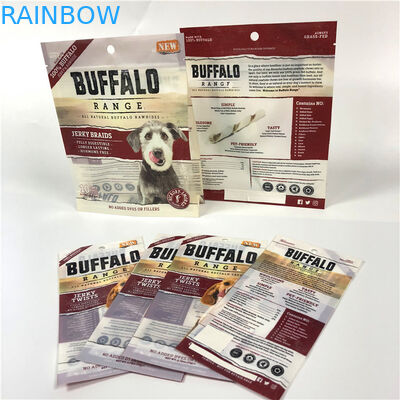 Cor personalizada selada quente do logotipo CMYK de Guseet do lado do malote dos alimentos para animais de estimação estratagema plástica