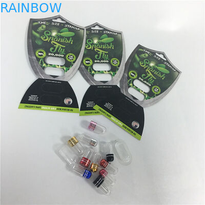 Cartões masculinos de empacotamento do comprimido da cápsula do realce da mosca do cartão reciclável da bolha com bala