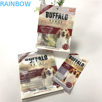 O logotipo UV do saco forte dos alimentos para animais de estimação da prova do cheiro da selagem imprimiu com os entalhes fáceis do rasgo da abertura