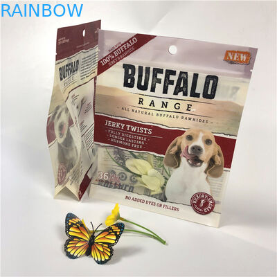 O logotipo UV do saco forte dos alimentos para animais de estimação da prova do cheiro da selagem imprimiu com os entalhes fáceis do rasgo da abertura