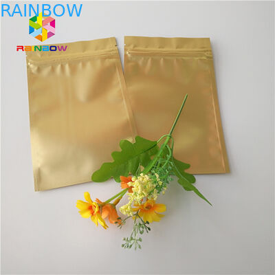 Sacos de plástico Ziplock lustrosos matte que empacotam o saquinho metálico da folha de ouro para Cbd Kratom