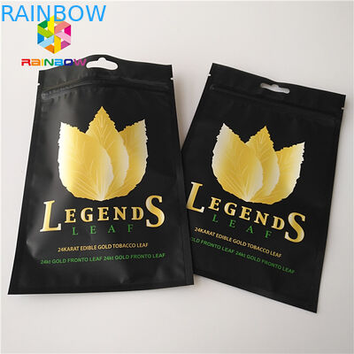 O costume impresso levanta-se o uso Ziplock plástico da erva do saco da tubulação de cigarro de Mylar da folha do malote