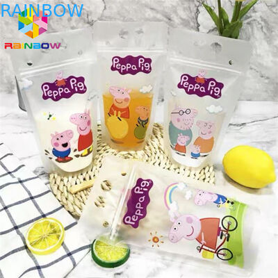 Malote material do alimento do suco da bebida do ANIMAL DE ESTIMAÇÃO que empacota a impressão do saco CMYK de Doypack com punhos