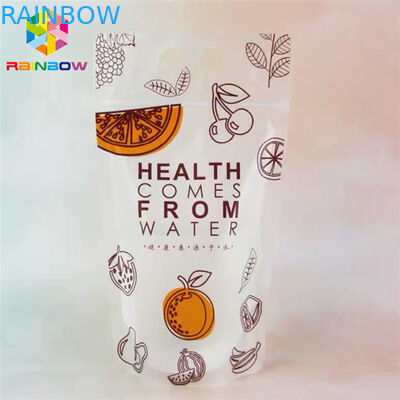Malote material do alimento do suco da bebida do ANIMAL DE ESTIMAÇÃO que empacota a impressão do saco CMYK de Doypack com punhos