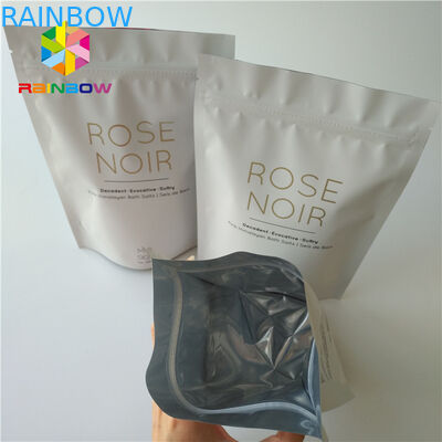 A folha impressa Ziplock levanta-se o corpo de empacotamento cosmético do coco/café do saco esfrega
