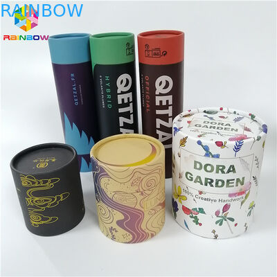 A caixa do papel de embalagem que empacota o logotipo feito sob encomenda da forma redonda imprimiu para o presente/cosméticos/alimento