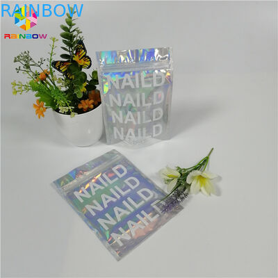 O zíper da impressão de Digitas plástico levanta-se o saco da folha de alumínio para o cosmético/sombra para os olhos