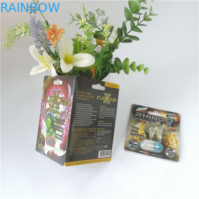 O comprimido sexual de empacotamento personalizado do realce do desempenho do homem do bloco de bolha 3D empola