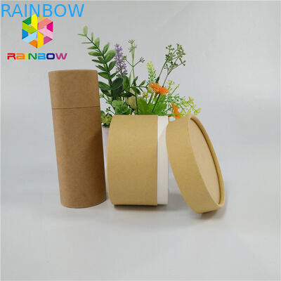A caixa de papel de empacotamento do fruto seco do chá que empacota reciclável feito sob encomenda levanta o tubo de Kraft
