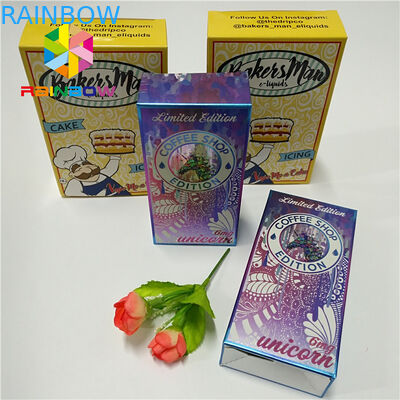 Caixa de empacotamento de papel de dobramento do holograma do retângulo para a máscara do Facial da escova da pestana dos cosméticos