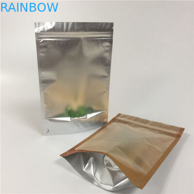 O saco laminado do fechamento do fecho de correr da folha de alumínio levanta-se a umidade lateral transparente do malote - prova