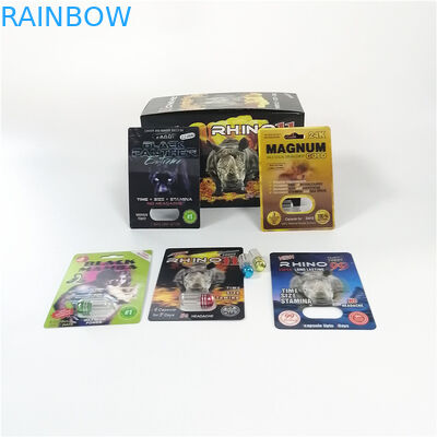 Bloco plástico da medicina dos comprimidos vermelhos do sexo da bala do frasco das cápsulas da ampliação do pênis do rinoceronte 69