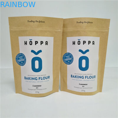 Brown natural personalizou o malote dos sacos de papel para o pacote secado chá das especiarias das porcas do alimento