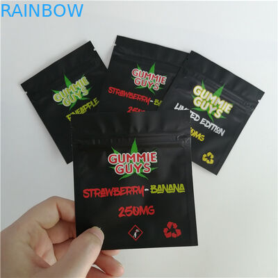 Malotes plásticos do fechamento do fecho de correr da folha de alumínio que empacotam o lado três Resealable selado