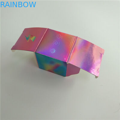 Impressão feita sob encomenda de empacotamento da caixa de papel da joia com efeito holográfico da holografia