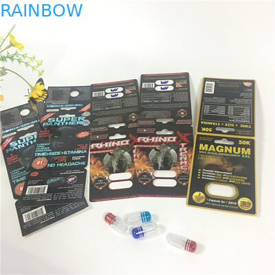 Furo 60000 dobro de empacotamento do Burro 30000 do cartão da bolha do papel do sexo do homem único com garrafa