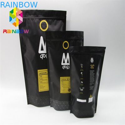 Malotes plásticos do alimento da soldadura térmica que empacotam o tamanho personalizado Resealable dos sacos de café