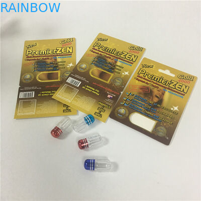 Caixa sexual da cápsula do comprimido do realce masculino reciclável dos tempos os mais duros de cartões de papel da bolha